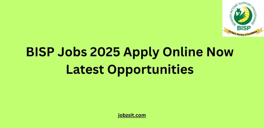 BISP Jobs 2025 Apply Online Now Latest Opportunities